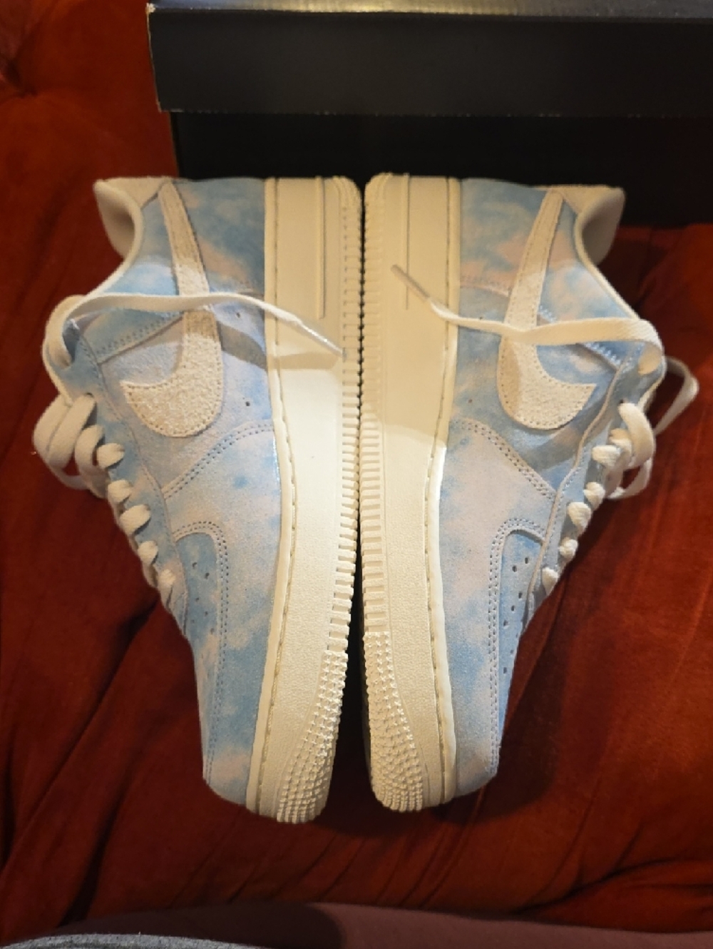 Nike Womens Air Force 1 Low - Light Blue & White - Picture 4 of 8